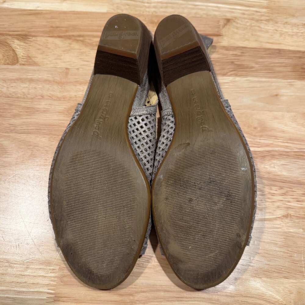 PAUL GREEN 'Lois' Perforated Smoke Metallic Slingback Sandals 8.5 US 6 UK - Picture 8 of 12